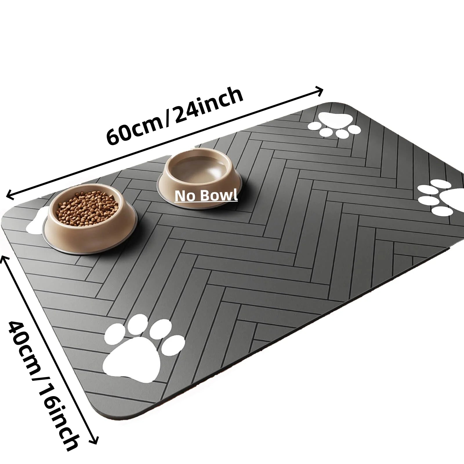 Pawora Napfunterlage für Hunde & Katzen – Saugfähige Futtermatte gegen Wasserflecken & Futterreste