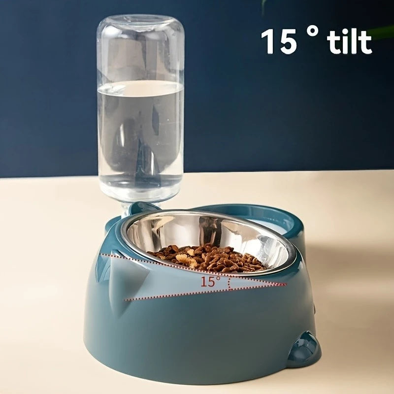 Pawora Futter- & Wasserspender für Katzen und kleine Hunde – Napf-Set ohne Batterie