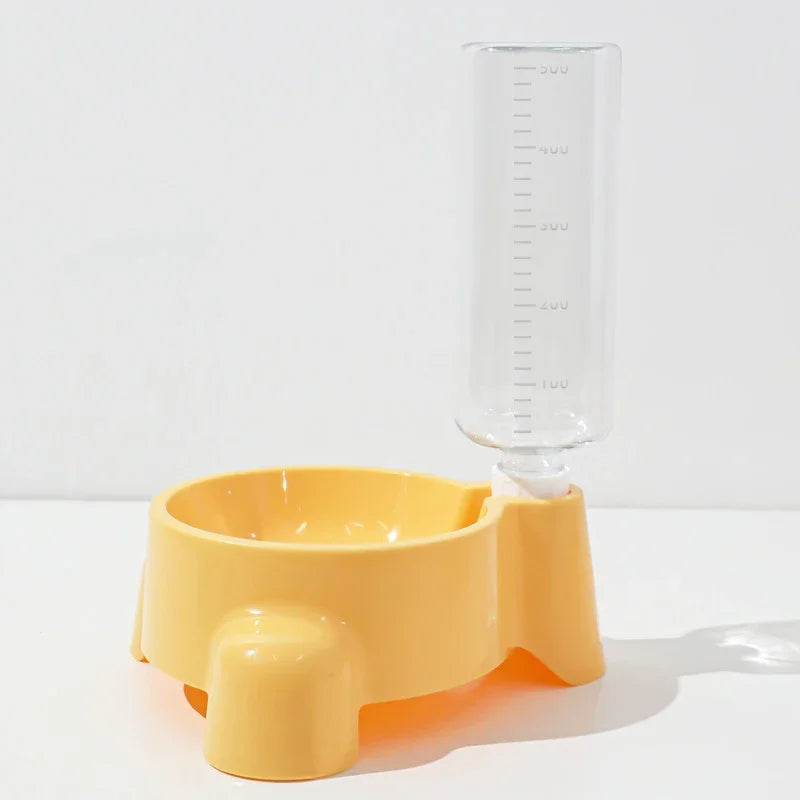 Pawora Trinknapf mit Wasserflasche – Automatischer Wasserspender für Katzen & kleine Hunde