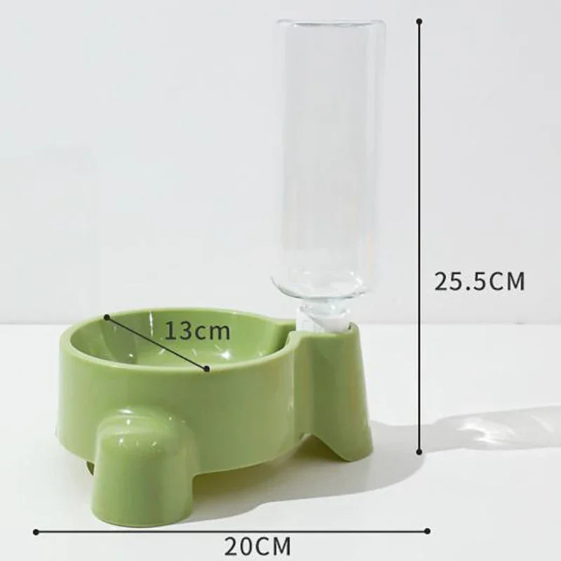 Pawora Trinknapf mit Wasserflasche – Automatischer Wasserspender für Katzen & kleine Hunde