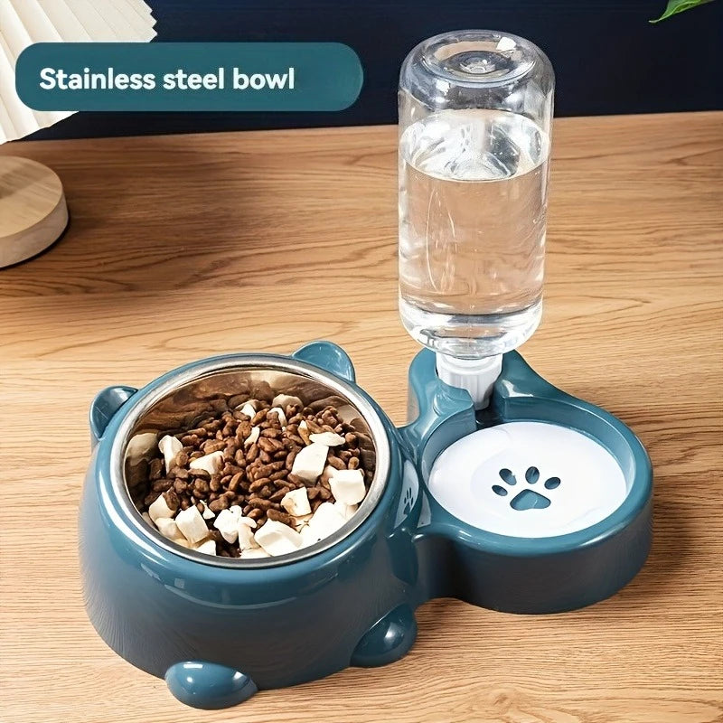 Pawora Futter- & Wasserspender für Katzen und kleine Hunde – Napf-Set ohne Batterie