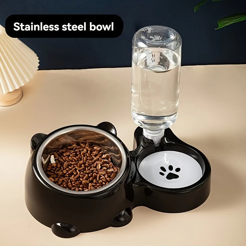 Pawora Futter- & Wasserspender für Katzen und kleine Hunde – Napf-Set ohne Batterie