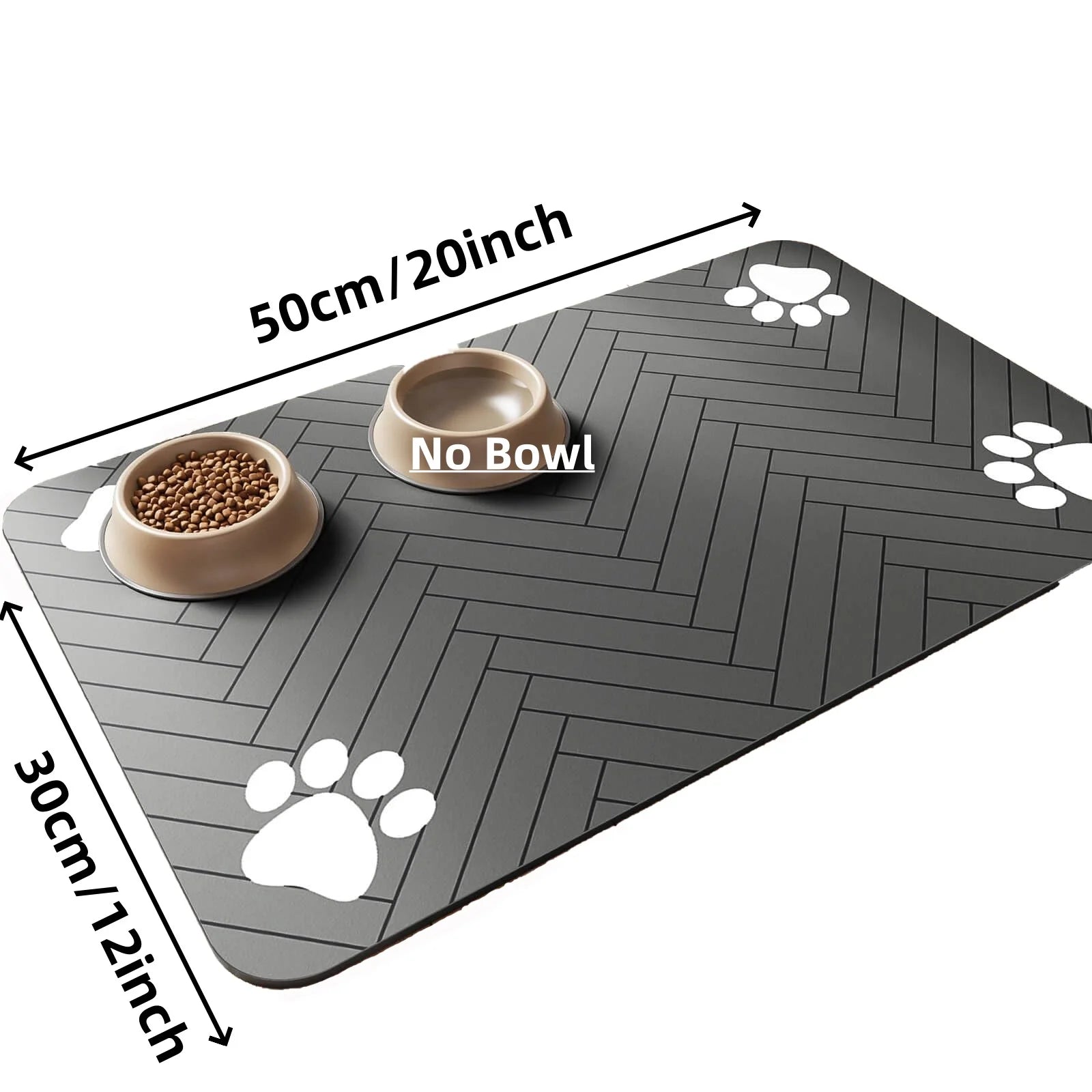 Pawora Napfunterlage für Hunde & Katzen – Saugfähige Futtermatte gegen Wasserflecken & Futterreste